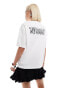 Фото #1 товара Noisy May oversize t-shirt with whatever print in white