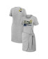 Фото #1 товара Women's Heather Gray Michigan Wolverines Knotted T-shirt Dress