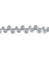 ფოტო #2 პროდუქტის Modern Bride Bridal Zigzagged Staggered Geometric CZ Round Bezel Set Bubble Zirconia Tennis Necklace For Women Girlfriend Wedding, Prom Silver Plated 16 Inch