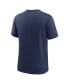Фото #4 товара Men's Heather Navy Atlanta Braves Authentic Collection Early Work Tri-Blend Performance T-shirt
