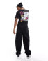 Alpha Industries sky lab NASA t-shirt with back print in black Schwarz/Magenta, S - фото #6