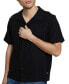 Фото #3 товара Men's Toledo Ribbed-Knit Short-Sleeve Button-Down Camp Shirt