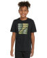 Big Boys Warp Wall Graphic T-Shirt Black W Green, S (8) - фото #1