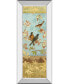 Robins and Blooms Panel by Pamela Gladding Mirror Framed Print Wall Art - 18" x 42"