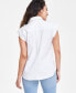 Фото #2 товара Petite Linen Sleeveless Utility Shirt, Created for Macy's