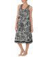 ფოტო #3 პროდუქტის Women's Printed Sleeveless Nightgown