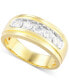 ფოტო #1 პროდუქტის Men's Diamond Channel-Set Band (1 ct. t.w.) in 10k Gold