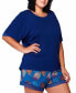 ფოტო #3 პროდუქტის Plus Size 2Pc. Soft Pajama Set Trimmed in Lace