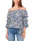 Фото #1 товара Women's Off-The-Shoulder Floral-Print Top