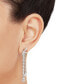 Cubic Zirconia Dangle Drop Earrings in Sterling Silver