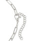 ფოტო #4 პროდუქტის Amethyst (6 ct. t.w.) & Rose Quartz (3 ct. t.w.) Paperclip Link Collar Necklace, 18" + 2" extender
