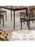 Фото #8 товара 48 Inch Solid Wood Dining Table with Rubber Wood Supporting Legs for Kitchen Dining Room