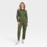 Фото #1 товара Women's Button-Front Coveralls - Universal Thread Green 2