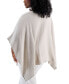 Фото #2 товара Plus Size Lace-Trim Textured Poncho, Created for Macy's