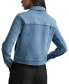 ფოტო #7 პროდუქტის Women's Button-Down Denim Trucker Jacket
