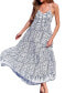 Women's Geo Print Halterneck Maxi Beach Dress