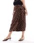 Фото #5 товара Never Fully Dressed Plus Jaspre gold fleck midi skirt in chocolate