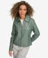 ფოტო #15 პროდუქტის Women's Faux Leather Laydown Collar Jacket