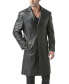 ფოტო #2 პროდუქტის Men Classic Leather Long Walking Coat - Short