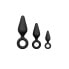 Фото #1 товара 3 Pieces Butt Plug Set with Ring Negro