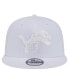 Фото #4 товара Men's Detroit Lions Main White on White 9Fifty Snapback Hat