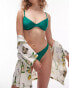 Topshop underwired bikini top in emerald