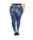 ფოტო #3 პროდუქტის Plus Size Asha Wild Rose Skinny Jean