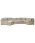 Фото #13 товара Wrenley 170" 3-Pc. Fabric Sectional Full Sleeper Cuddler Chaise Sofa, Created for Macy's