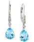 ფოტო #2 პროდუქტის Gemstone (3-3/4 ct. t.w.) and Diamond Accent Birthstone Drop Earrings in Sterling Silver
