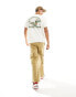 ONLY & SONS relaxed serpentine t-shirt in beige