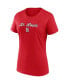 ფოტო #3 პროდუქტის Women's Red, Gray St. Louis Cardinals Script T-shirt and Shorts Combo Set