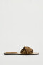 Фото #3 товара Сандалии со скрещенными ремешками и металлическими деталями ZARA