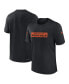 ფოტო #1 პროდუქტის Men's Black Cincinnati Bengals Sideline Player Performance T-Shirt