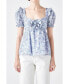 Фото #1 товара Women's Floral Print Top With Flower