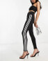 Фото #2 товара adidas Originals three stripe leggings in black