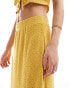 Something New styled by Claudia Bhimra broderie maxi skirt with slide split co-ord in spicy mustard