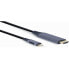 Фото #3 товара Адаптер HDMI-DVI GEMBIRD CC-USB3C-HDMI-01-6 Черный/Серый 1,8 м