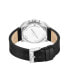 ფოტო #3 პროდუქტის Dress Black Genuine Leather Watch 43mm
