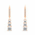 Фото #2 товара Luxury gold-plated earrings with clear zircons EA1012R