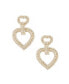 ფოტო #1 პროდუქტის 18K Gold Plated Dove Drop Heart Earrings