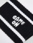 Фото #4 товара ASOS DESIGN sock with game on slogan in white