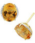 ფოტო #2 პროდუქტის Citrine (3-1/5 ct. t.w.) & Diamond (1/20 ct. t.w.) Stud Earrings in 14k Gold (Also in Mystic Topaz)