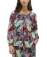 Фото #1 товара Women's Gaja Palma Printed Blouson Sleeve Top