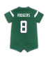 ფოტო #2 პროდუქტის Newborn and Infant Boys and Girls Aaron Rodgers Green New York Jets Game Romper Jersey
