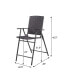 Фото #3 товара Высокий стул раскладной из ротанга Costway 4 шт. (внутренний и наружный)