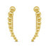 Minimalist longitudinal gold-plated earrings EA80Y