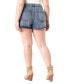ფოტო #2 პროდუქტის Trendy Plus Size Hug Me High-Rise Jean Shorts