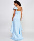 Фото #2 товара Juniors' One-Shoulder High-Low Ball Gown, Created for Macy's
