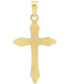 ფოტო #4 პროდუქტის Two Tone Crucifix Charm Pendant in 14K Yellow and White Gold