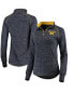 Women's Navy Michigan Wolverines Bikram 1/4 Zip Long Sleeve Jacket